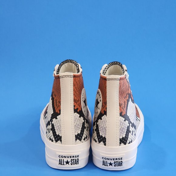 Converse CTAS Hi Authentic Glam Snakeskin Women's Platform Sneakers 573082C NWT - Picture 5 of 6